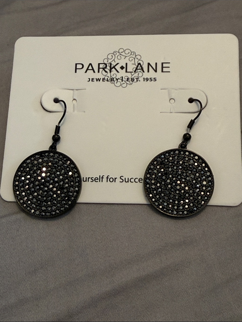 Park Lane Hendrix Hematite Earrings … New!